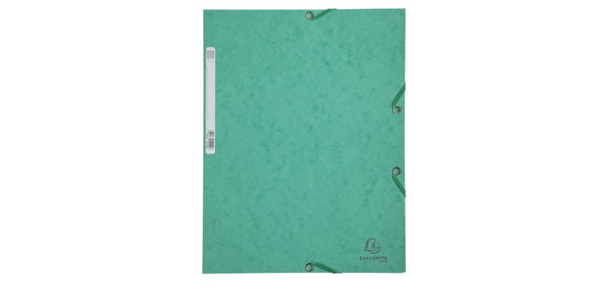 Chemise 3 rabats à élastiques carte lustrée 400g/m2 - A4