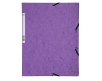 Chemise 3 rabats à élastiques carte lustrée 400g/m2 - A4 - Violet