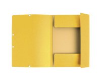 Chemise 3 rabats à élastiques carte lustrée 400g/m2 - A4 - Jaune