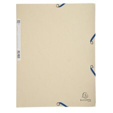 Exacompta Elasticated Folder, 3-Flap, 400gsm Pressboard, A4