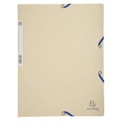 Exacompta Elasticated Folder, 3-Flap, 400gsm Pressboard, A4