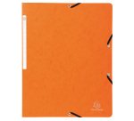Chemise à élastique sans rabat carte Exacompta 24 x 32 cm dos 2,5 cm orange