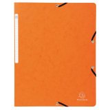 Chemise à élastique sans rabat carte Exacompta 24 x 32 cm dos 2,5 cm orange