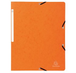 Chemise à élastique sans rabat carte Exacompta 24 x 32 cm dos 2,5 cm orange