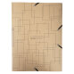 Exacompta Eterneco Elasticated Folder, 3-flap, A4 - Brown geometrical design