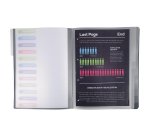 Trieur polypropylène 3 rabats 12 compartiments OPAK - Noir