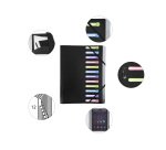 Trieur polypropylène 3 rabats 12 compartiments OPAK - Noir