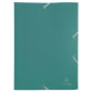 3 Flap Folders with Elastic Straps Opaque Polypropylene Eco A4 - Green