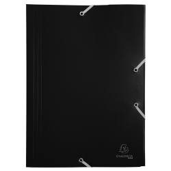 3 Flap Folders with Elastic Straps Opaque Polypropylene Eco A4