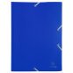 Sammelmappe mit Gummizug und 3 Klappen, aus PP 400µ, Eco, blickdicht, für Format DIN A4 - Blau