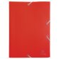 Sammelmappe mit Gummizug und 3 Klappen, aus PP 400µ, Eco, blickdicht, für Format DIN A4 - Rot