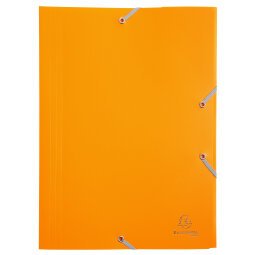 3 Flap Folders with Elastic Straps Opaque Polypropylene Eco A4 - Yellow