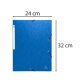 Elasticated folder without flap - embossed hard glazed mottled pressboard Scotten - A4 size - Assorted colours