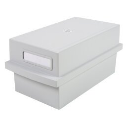 Card index tray with lid K for 500 cards IBF A7 - Light grey