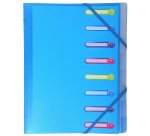 Trieur polypropylène chromaline Exacompta 3 rabats Chromaline 8 divisions couleurs assorties