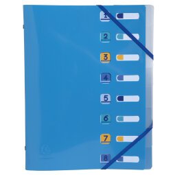 Multipart file 8P PP A4 Bee Blue assort. - Assorted colours
