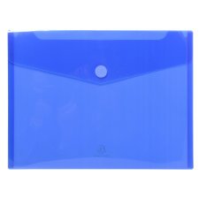 Sachet de 5 pochettes-enveloppes polypropylène - A4 - Bleu