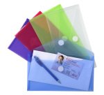 Pochettes de rangement à scratch Exacompta 25  x 13,5 cm couleurs assorties - Paquet de 5