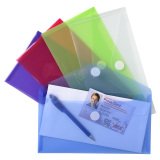 Pochettes de rangement à scratch Exacompta 25  x 13,5 cm couleurs assorties - Paquet de 5