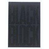Black Block 29,7x21cm - papier geruit 5x5 - 70 bladen. - Zwart