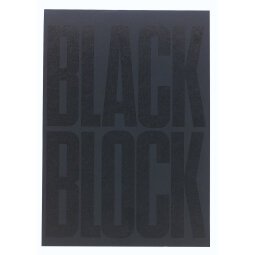 Black Block 70 Blatt mit gelbem Papier, kariert, DIN A4 21x29,7cm - Schwarz