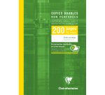 Copies doubles 200 pages 5 x 5 format  A4 21 x 29,7 cm Clairefontaine - non perforées