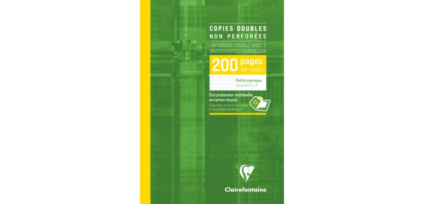 Doppelkopien 200 Seiten 5 x 5 A4 21 x 29,7 cm Clairefontaine - ungelocht