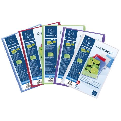 Display Book KreaCover PP A4 30Pkt Ast - Assorted colours