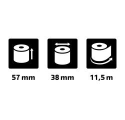 Spools Cases Exacompta 5740120V - W 57 mm x L 11.5 m, Ø 38 mm - 1 fold(s) - pack of 10