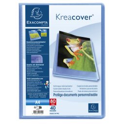 Display Book KreaCover PP A4 40Pkt Blue - Blue