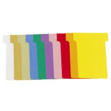 Fiche T indice 2 / 60 mm- couleurs assorties - Lot de 1000