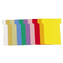 Fiche T indice 2 / 60 mm- couleurs assorties - Lot de 1000