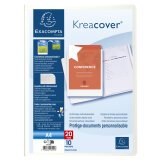 Kreacover® Personaliseerbare showalbums harde PP met vaste rug - 10 tassen - 20 zichten - A4 - Wit