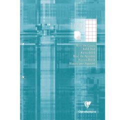 Clairefontaine bloc de cours, A4, quadrillé, 10 mm, avec marge, 100 feuilles