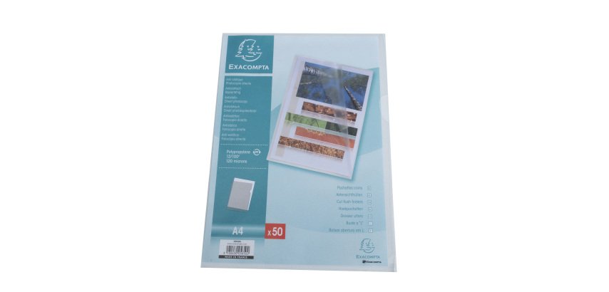 Dosier uñero Exacompta polipropileno piel naranja 12x100º - A4 - paquete de 50
