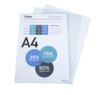 Chemises coin polypropylène grainé Exacompta A4 polypropylène 12/100e incolore - Paquet de 50