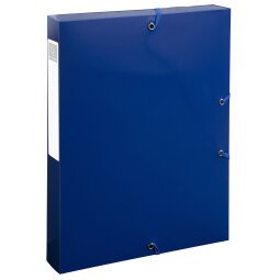 Bee Blue Box File 40mm spine PP A4 - Navy blue