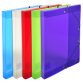 Elasticated PP Filing Box Crystal 25mm Spine A4 - Assorted colours