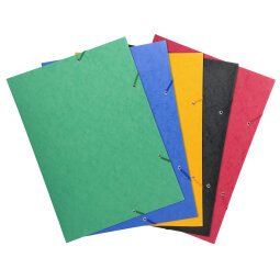 3-flap elasticated folder mottled pressboard 600gsm - A3 - Assorted colours