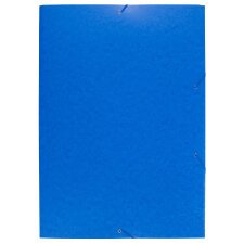 3-flap folder with elastic straps 600gsm hard glazed mottled pressboard - A2 size