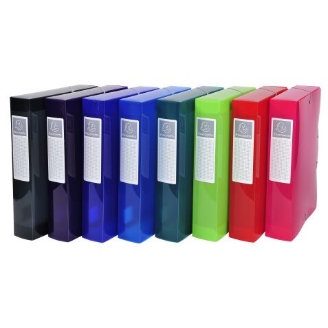 Exacompta Iderama Filing Box, A4, 60mm spine, PP - Assorted colours