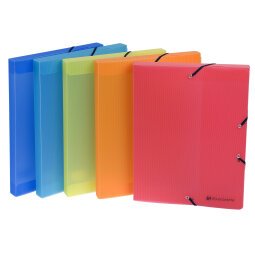 Archivbox aus PP 800µ, Rücken 25mm, 25x33cm für DIN A4 - Linicolor - Farben sortiert