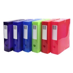 Exacompta Iderama Filing Box, A4, 80mm Spine, PP - Assorted colours