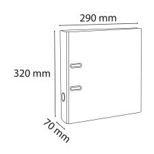 Classeur à levier cartonné Exacompta A4 - Dos 7 cm