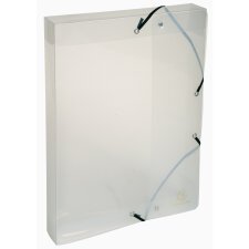 Crystal PP Klasseerdoos met Rug 40mm - A4 - Transparant