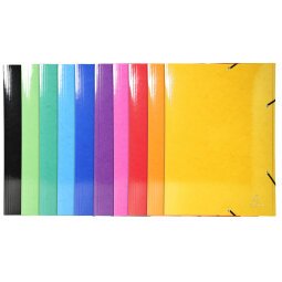 Exacompta Iderama Elasticated Folder (3 flap), A3 - Assorted colours