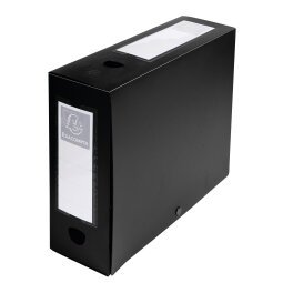 Archivbox mit Druckknopf, PP 700µ, Rückenbreite 100mm, 25x33cm für DIN A4, Opak