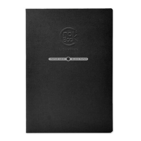 Crok'Book carnet piqué 20F A3 120g papier noir F - Noir