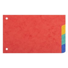 Divider 10x15cm pressboard 225g 4tabs - Assorted colours