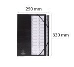 Trieur rigide Exacompta Ordonator alphabétique 26 divisions noir